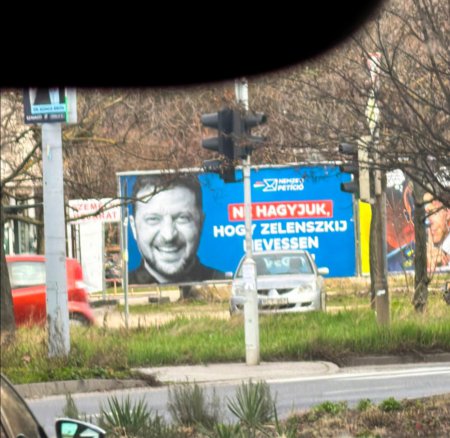 Білборди з Володимиром Зеленським на кожному кроці у Будапешті: брудна передвиборча компанія Віктора Орбана паплюжить гідність Українців та нашого Президента (ВІДЕО)